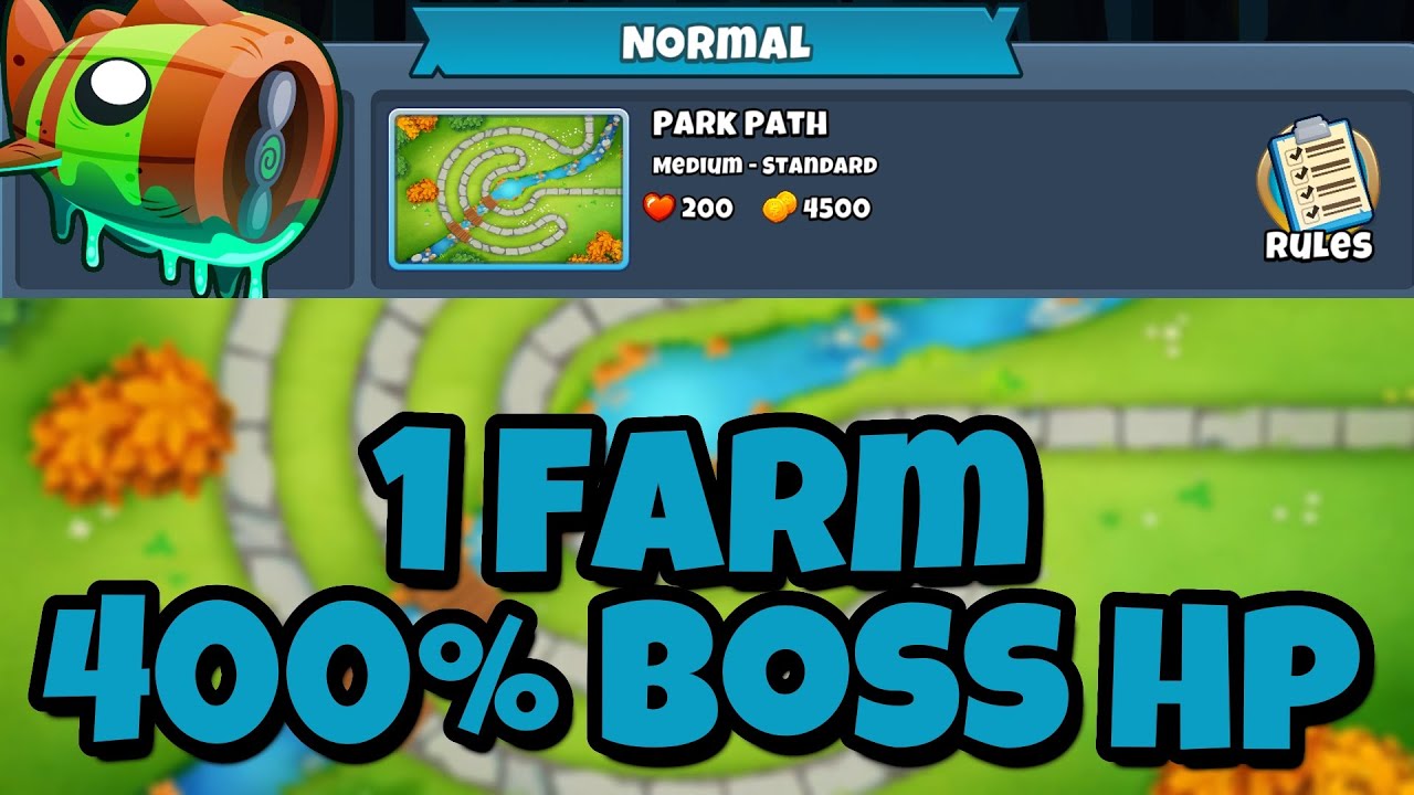 BTD6 Bloonarius Boss Tutorial || No Monkey Knowledge || Park Path
