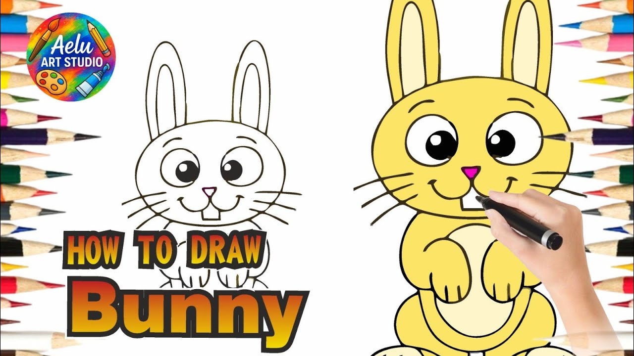 How to Draw a Cute Bunny 🐰 | Easy Bunny Drawing Step by Step (All Ages)