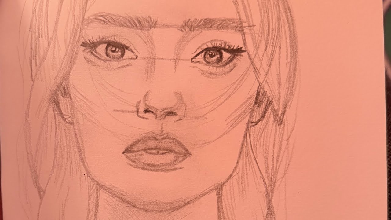 Pencil Portrait Sketch | Realistic Female Face Drawing | Sketchbook Art