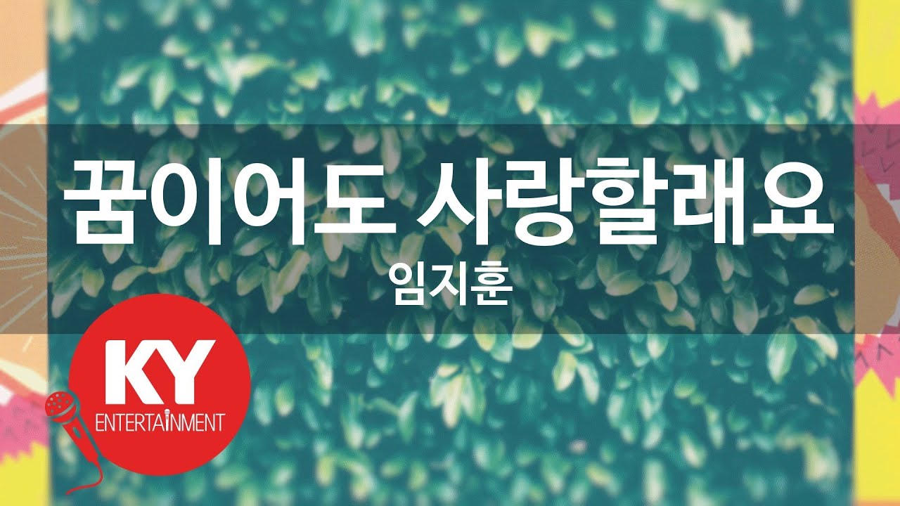 꿈이어도 사랑할래요 - 임지훈(Even if it's a dream, I want to love you - Lim Ji Hoon) (KY.62259) / KY Karaoke
