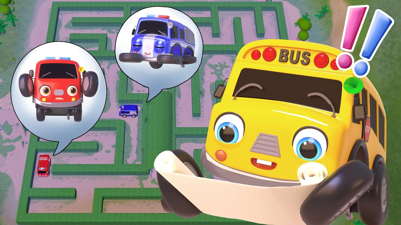Baby Car Song | The Bus Maze | Nursery Rhymes & Kids Songs - Baby Car Songs TV