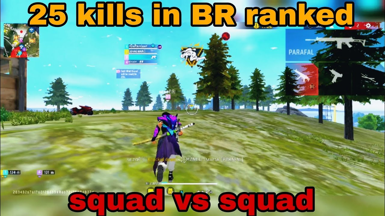 25 kills 💪 parafell × mp5 ⚡BR RANKED mobile gameplay 💀in free fire 🔥| ruchi gaming 💗