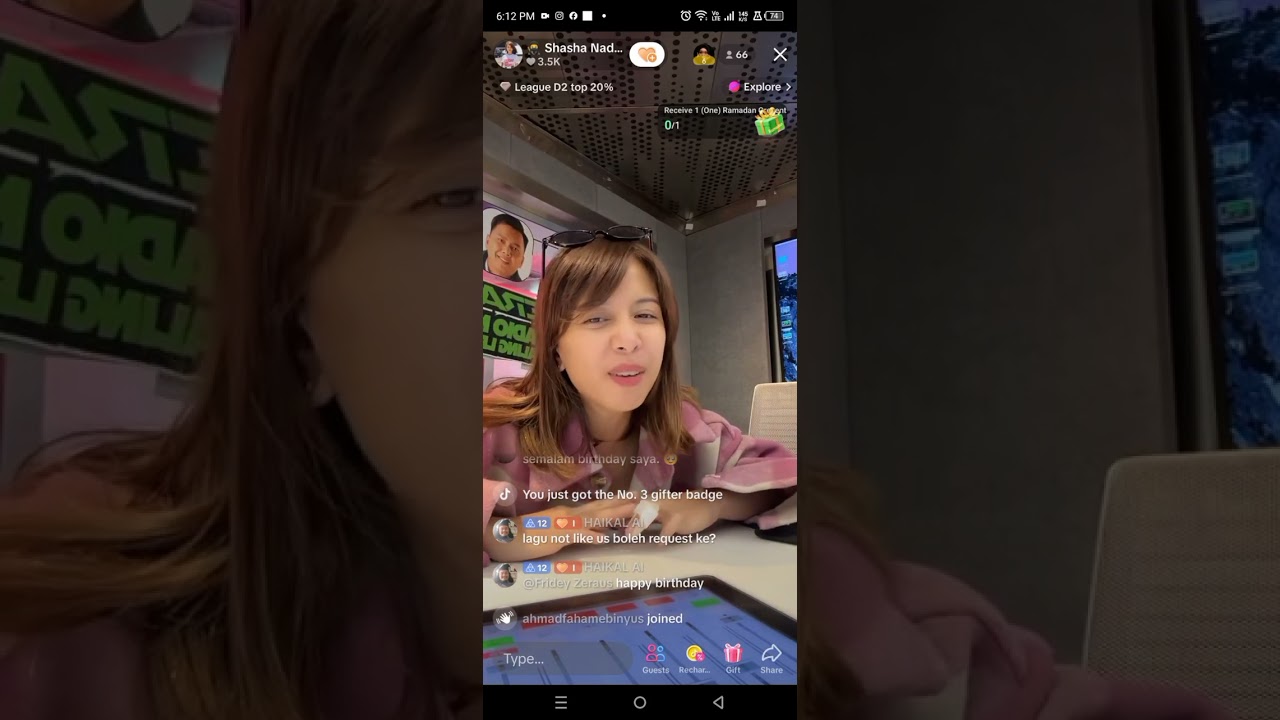 Shasha Nadira nyanyi lagu birthday live TikTok. 🩷