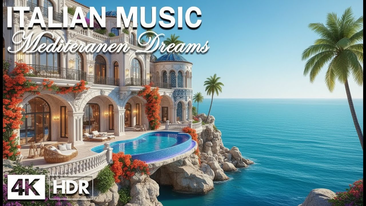 Italian Coast Serenity 🎶 Soft Guitar Sounds & Romantic Seaside Serenity on the Italian Coast 4K
