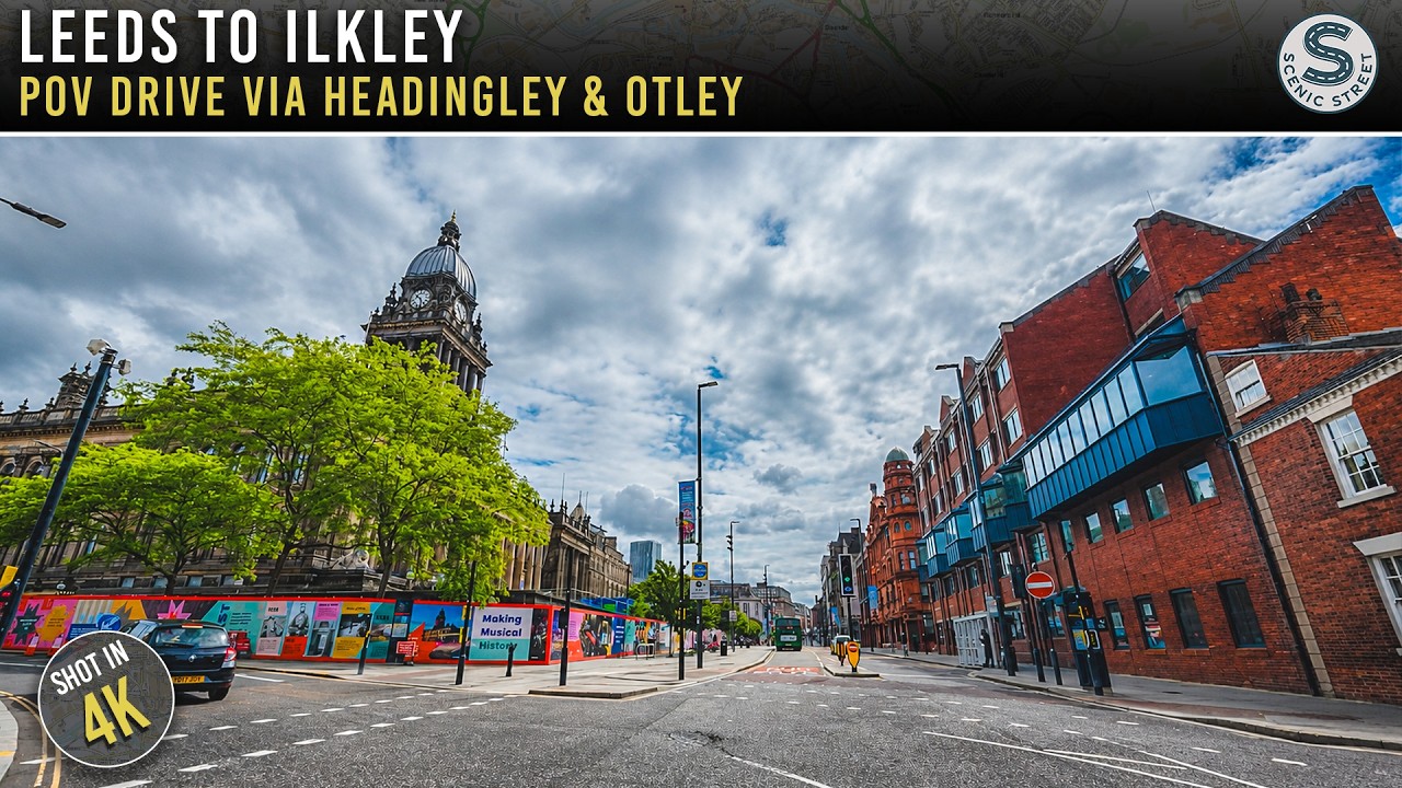 Leeds to Headingley & Ilkley | POV Drive 4K ASMR