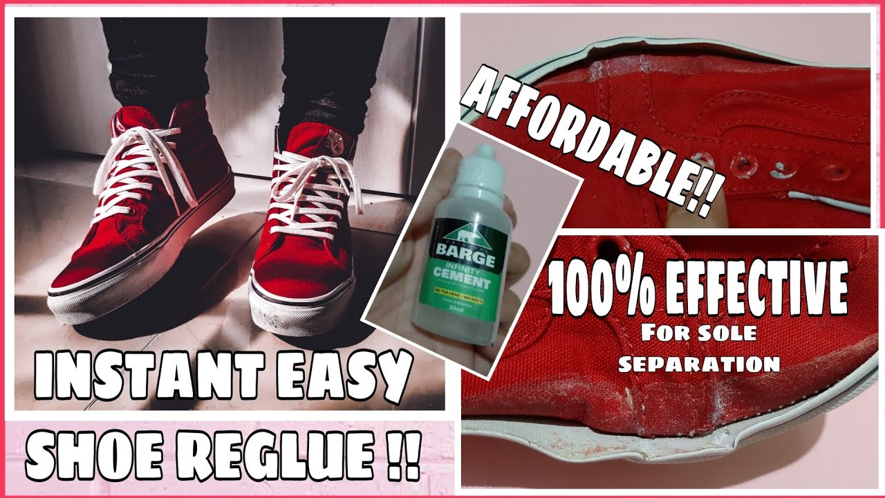 Shoe Reglue using Barge Infinity Cement 👟 | Vans oldskool sk8hi | Vans Sole separation