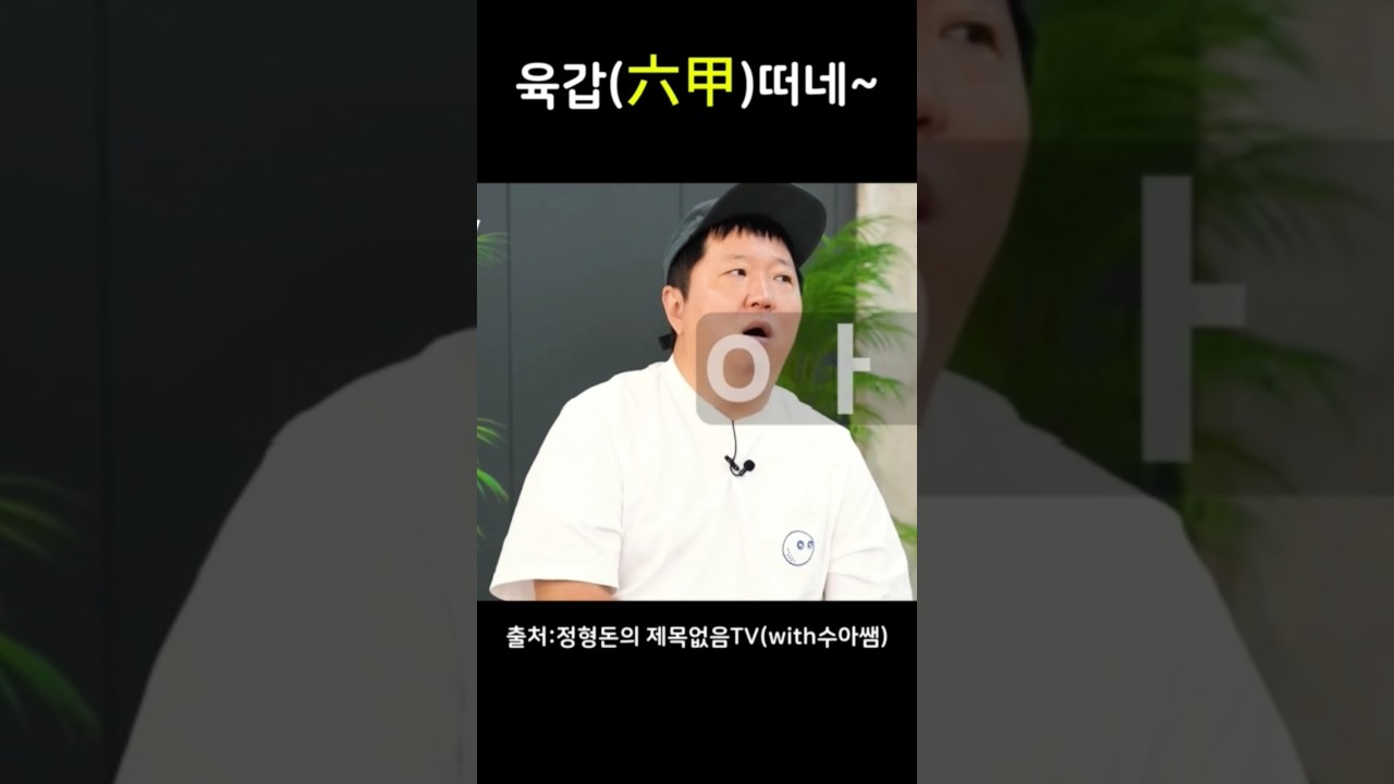 육갑(六甲)떠네~ #정형돈 #수아쌤 #국어 #수능