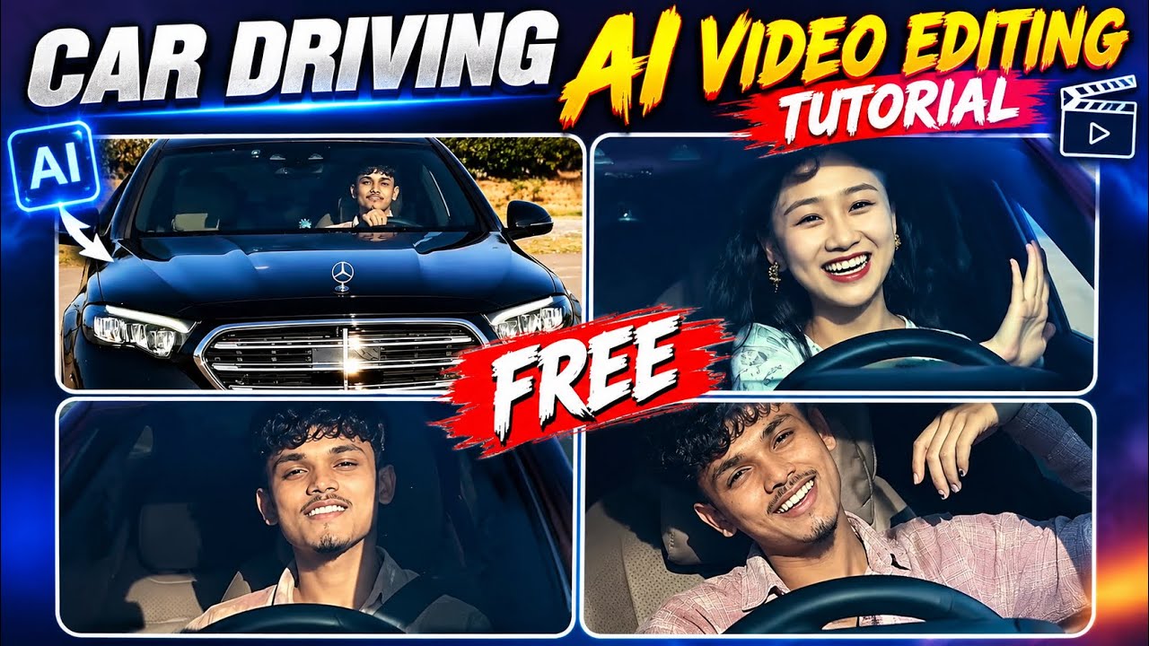 Instagram Viral Car Driving Ai Video Editing Tutorial | Free Car driving Ai Video Kaise Banaye