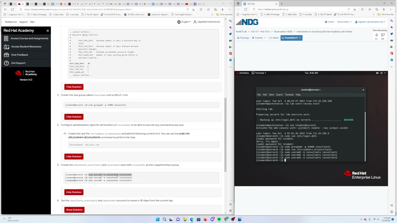 Lab 5: Managing Local Users and Groups