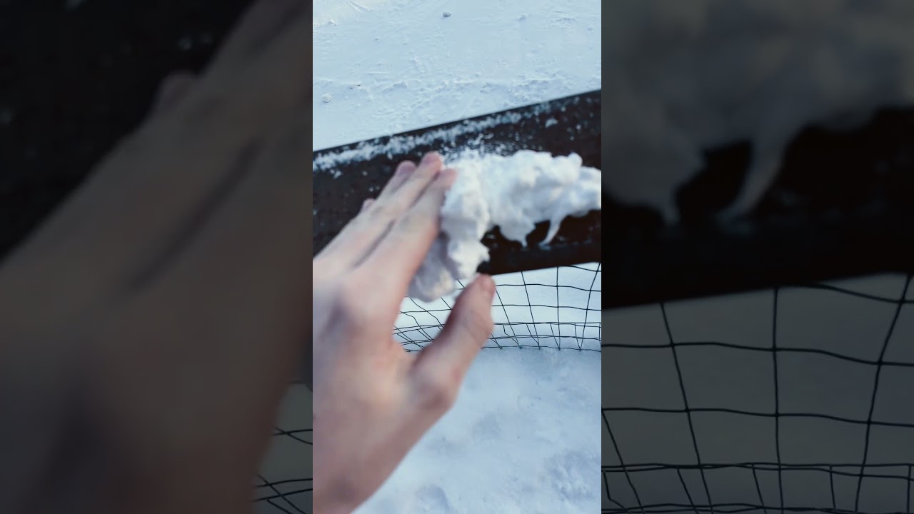 Testing what happens when you put shaving cream outside in Alaska #alaska #satisfying