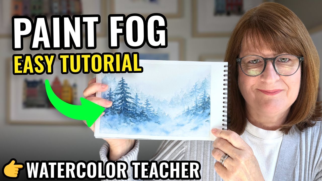 How to Paint Fog in Watercolor (Soft Misty Forest Tutorial)