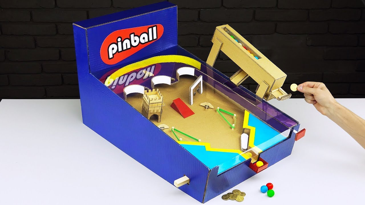 DIY Money Operated Amazing Pinball Game Gumball Vending Machine
