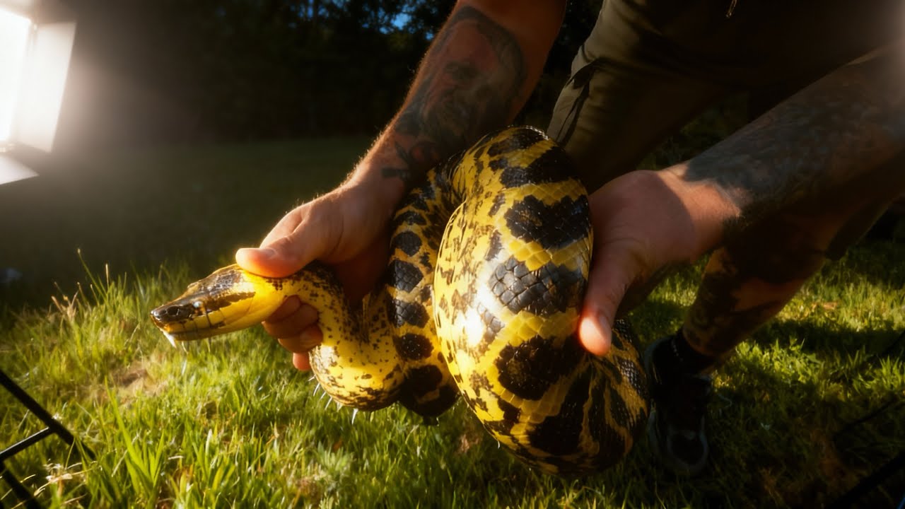 ⚠️ANACONDA dans mon jardin( ￼ un serpent géant en France) ⚠️
