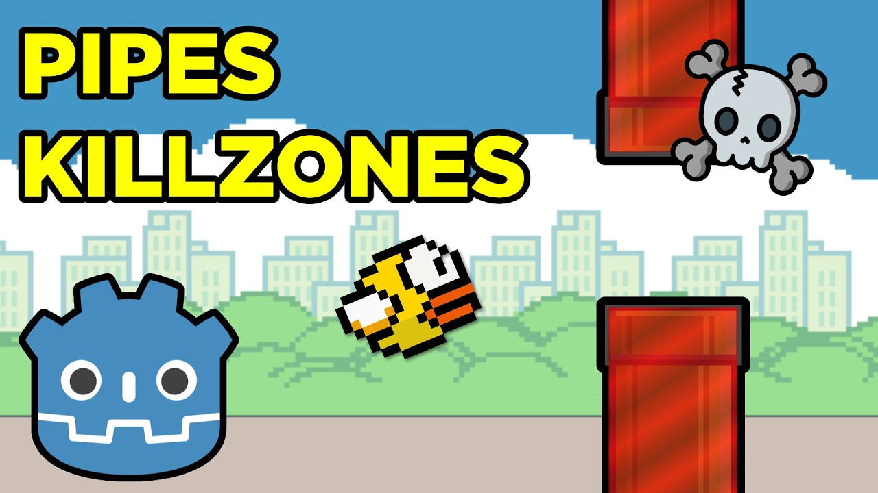 How to : Making Flappy bird Pipes and Kill Zones in Godot (C#)