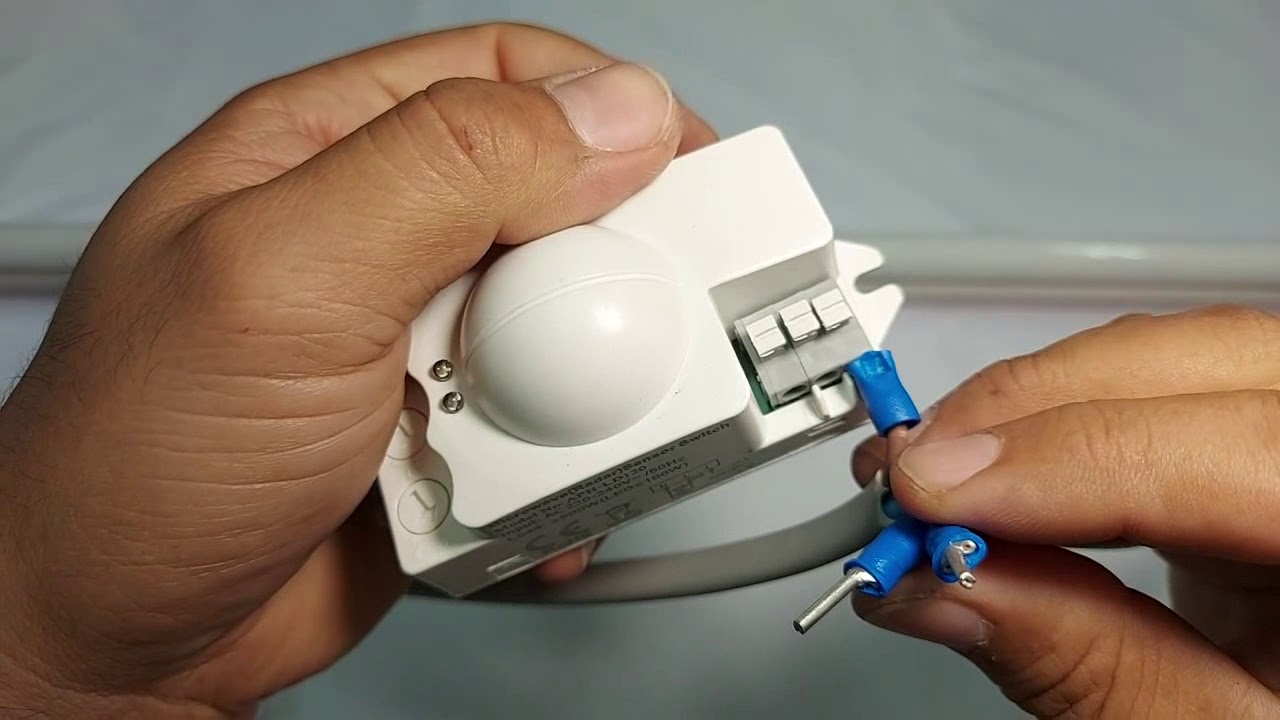 สาธิต microwave sensor switch ควบคุมหลอดไฟ