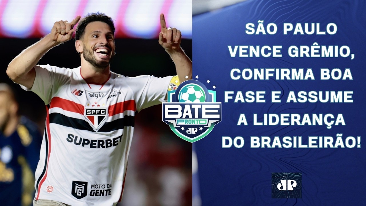 SÃO PAULO VENCE E VIRA LÍDER; PALMEIRAS ENFRENTA INTER; CORINTHIANS RECEBE BRAGANTINO | BATE-PRONTO