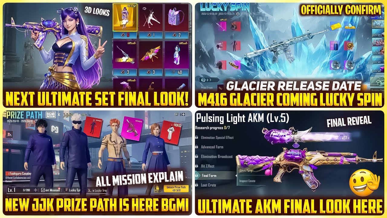 🔴 NEXT BUBU ULTIMATE SET | ULTIMATE AKM 3D LOOK REVEAL | M416 GLACIER RETURN |  NEXT PRIZE PATH DATE