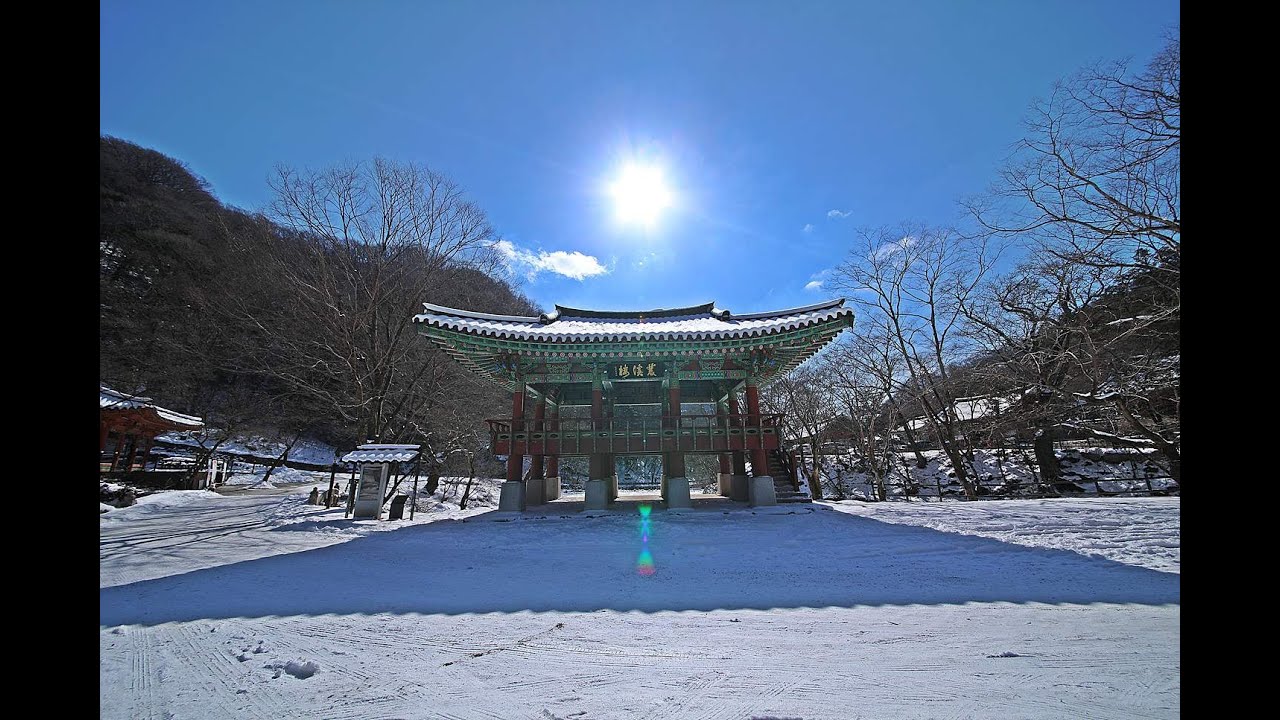 장성 백양사 설경