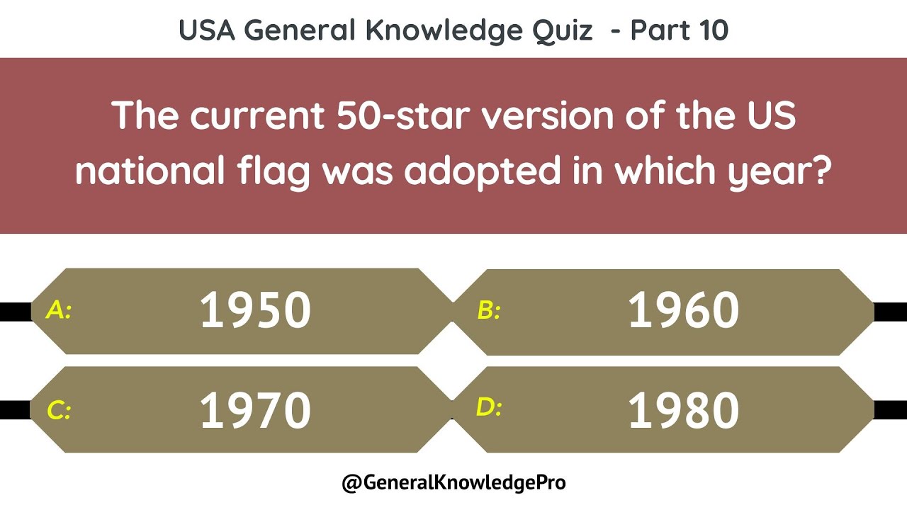 USA General Knowledge Quiz - Part 10/10 | 15 MCQs on U.S. States, History & Geography | GK Test
