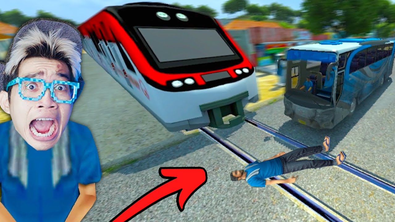 BISAKAH KITA MENGHENTIKAN KERETA API, BUS TAYO VS KERETA BAR BAR!!! BUS SIMULATOR INDONESIA!!!
