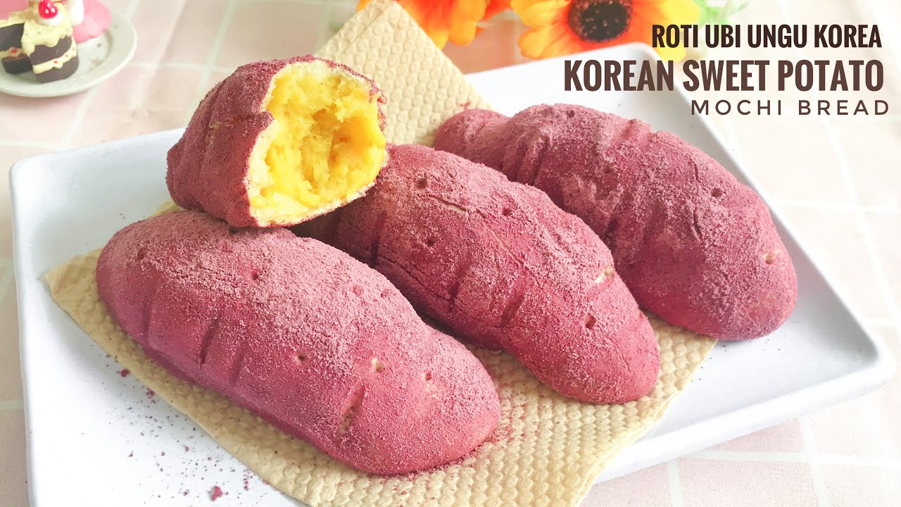 ROTI UBI UNGU KOREA | Korean Sweet Potato Mochi Bread
