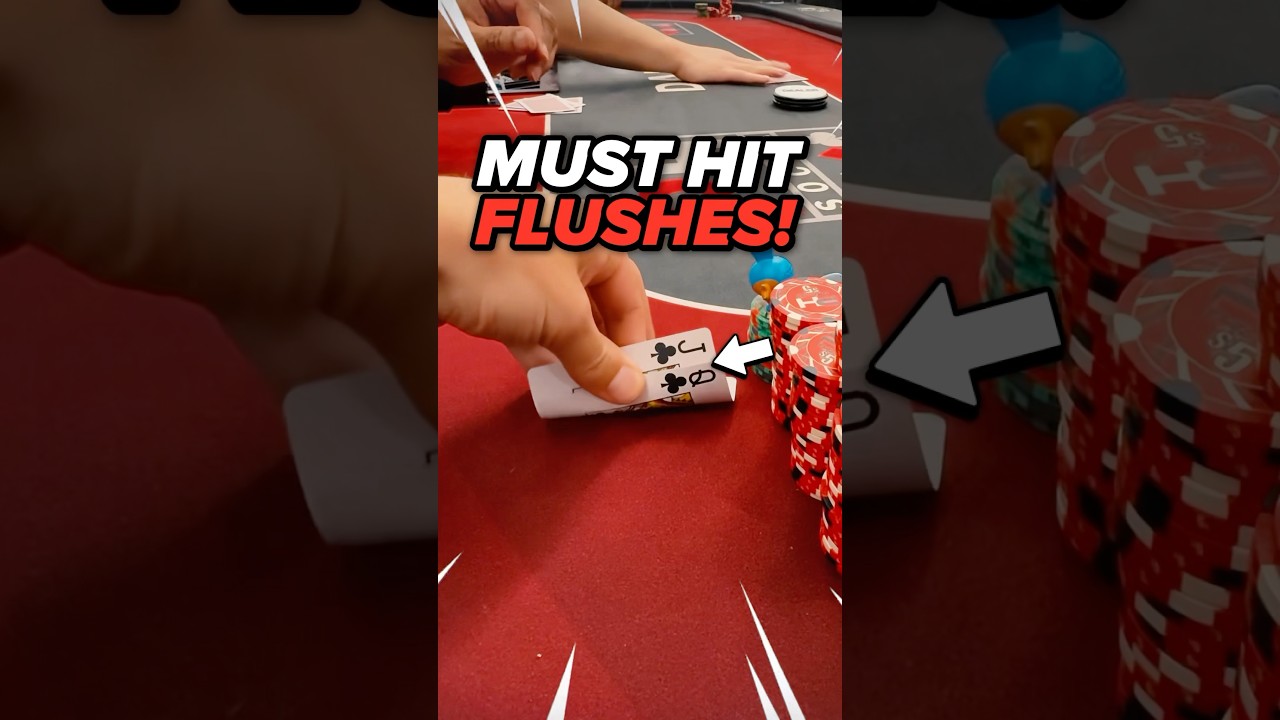 just hit your flush 🤷 #poker #shorts