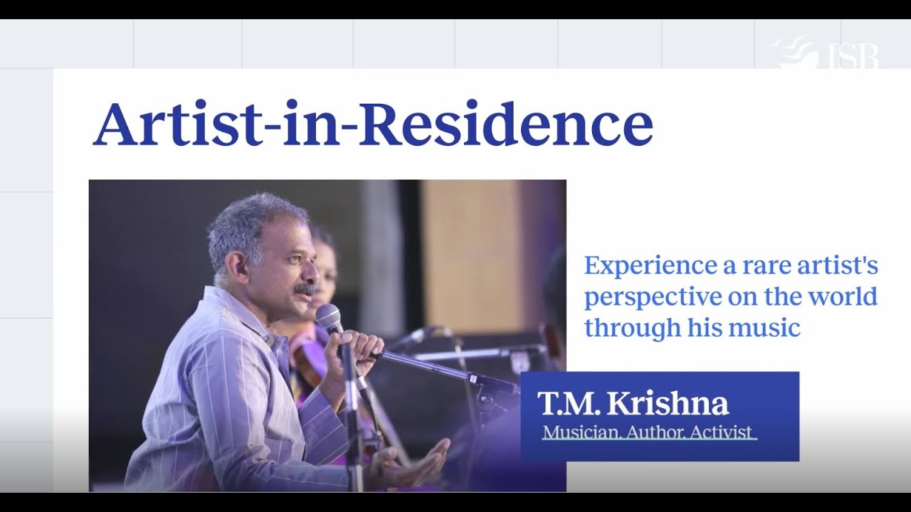 TM Krishna Live in Concert at ISB | Artist-in-Residence Programme
