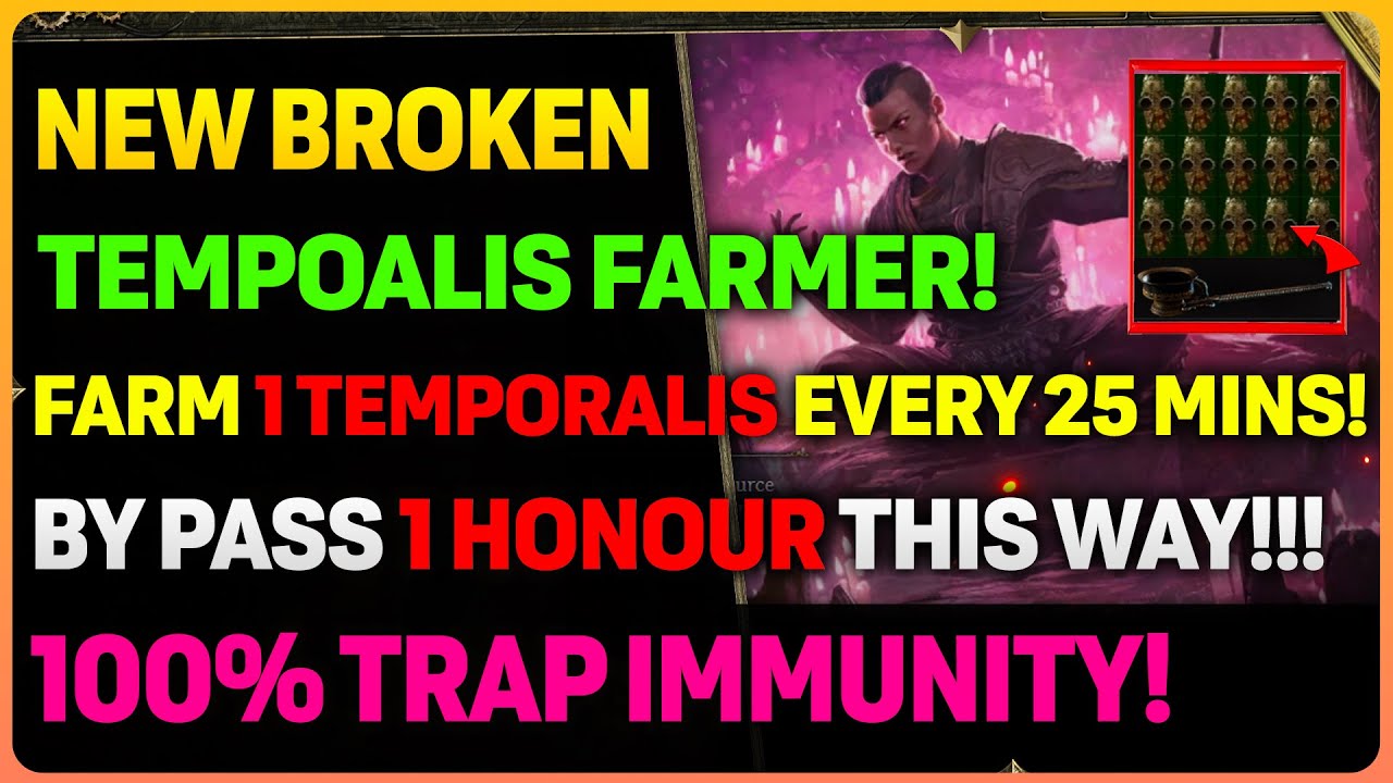 NEW CRAZY Method + Build To Farm Temopalis In POE 2 | 1 Honour Into 700+ Shield!!