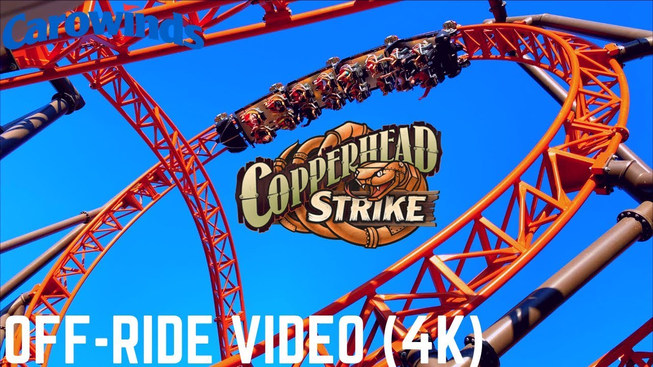 Copperhead Strike Off-Ride Video (4K) - Carowinds' Newest Roller Coaster!! - Non Copyright