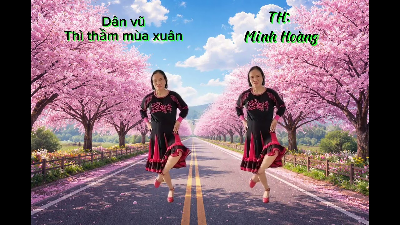 Dân vũ , thì thầm mùa xuân, Minh Hoàng dân vũ và shuffle dance.