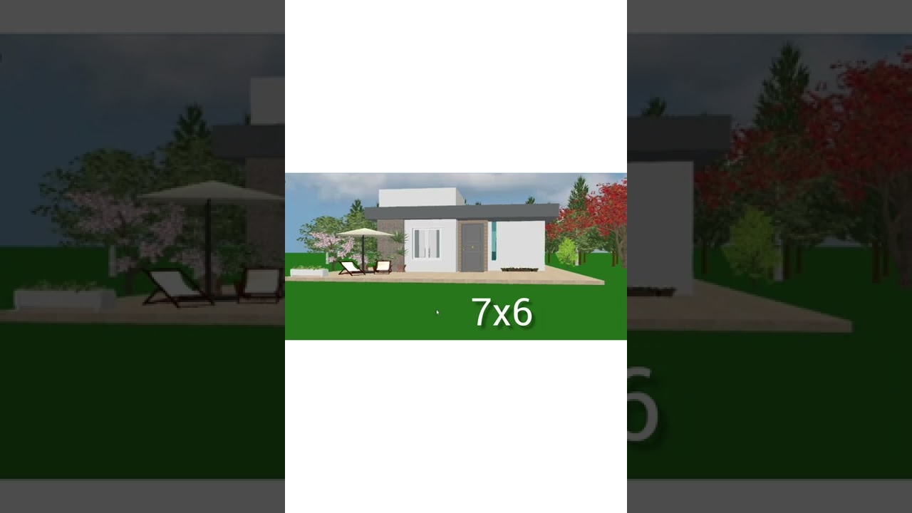 Casa aconchegante 7x6. #shorts  #design #3d #design #show