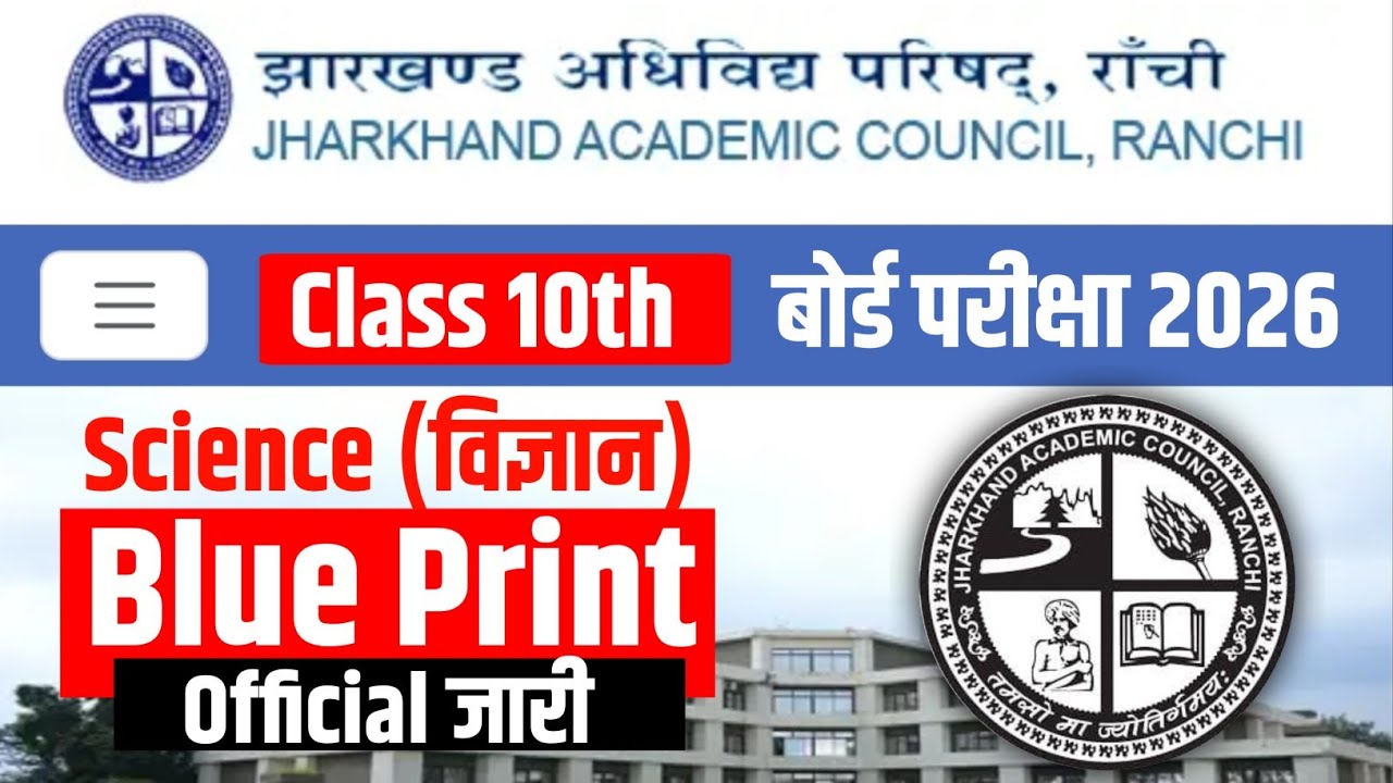 Class 10th Science Blue Print 2026 Jac Board / New Syllabus / 10th jharkhand board exam 2026
