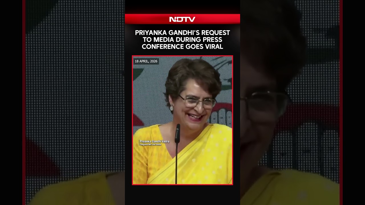 Priyanka Gandhi&rsquo;s &lsquo;Cute' Request To Media During Press Conference Goes Viral | Viral Video
