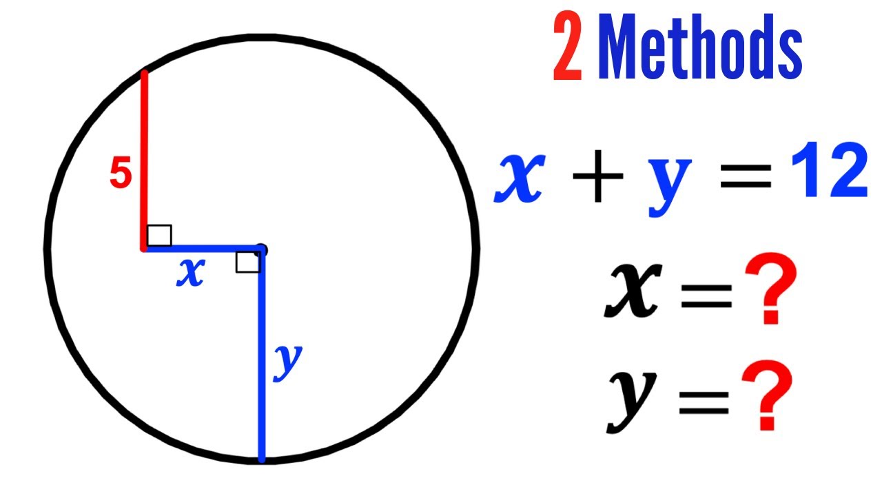 Можете ли вы найти значения X и Y? | (Круг) | #математика #математика | #геометрия