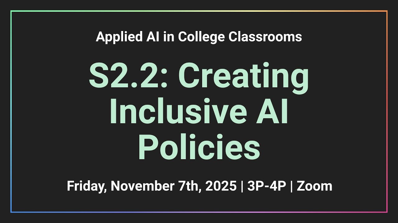 AAiCC: M2S2 - Creating Inclusive AI Policies