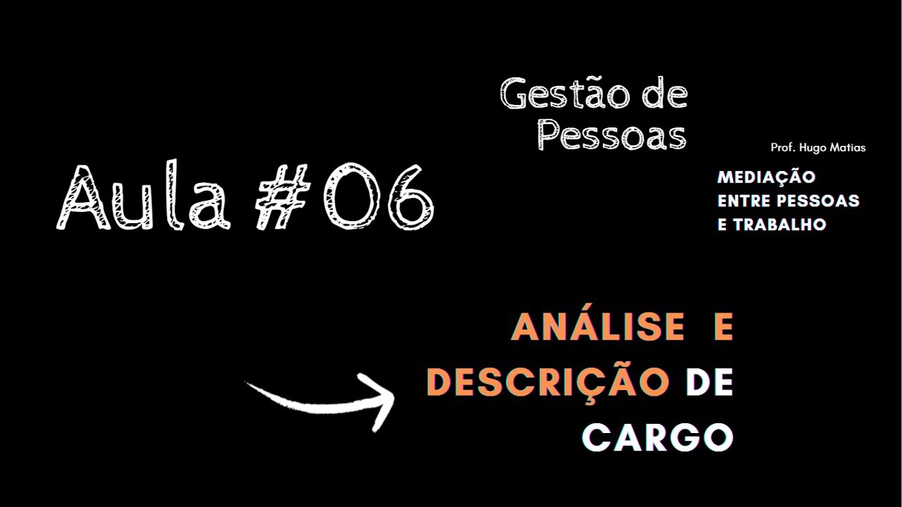Análise e descrição de cargo