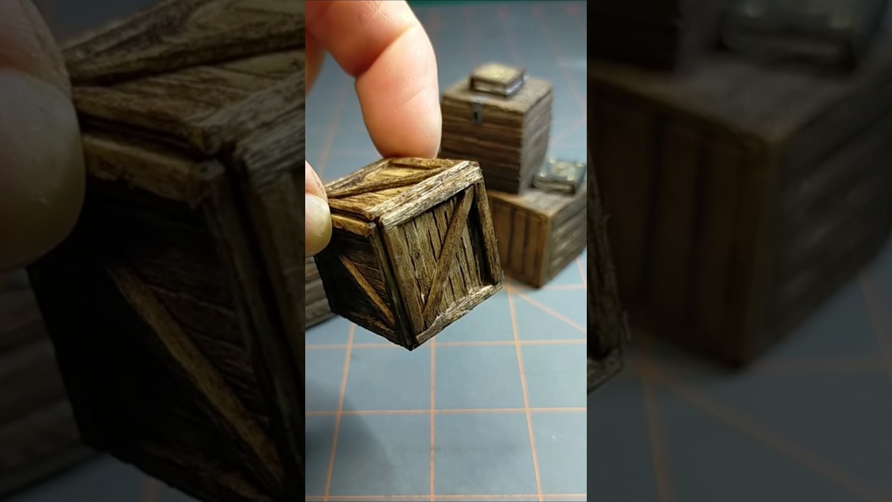 Миниатюрные деревянные ящики своими руками #diy #mini #tabletopgaming