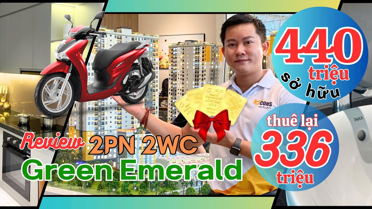 Review Căn Hộ 2 Ph&ograve;ng Ngủ Green Emerald - Khu đ&ocirc; thị Bcons City đường Thống Nhất, L&agrave;ng Đại Học
