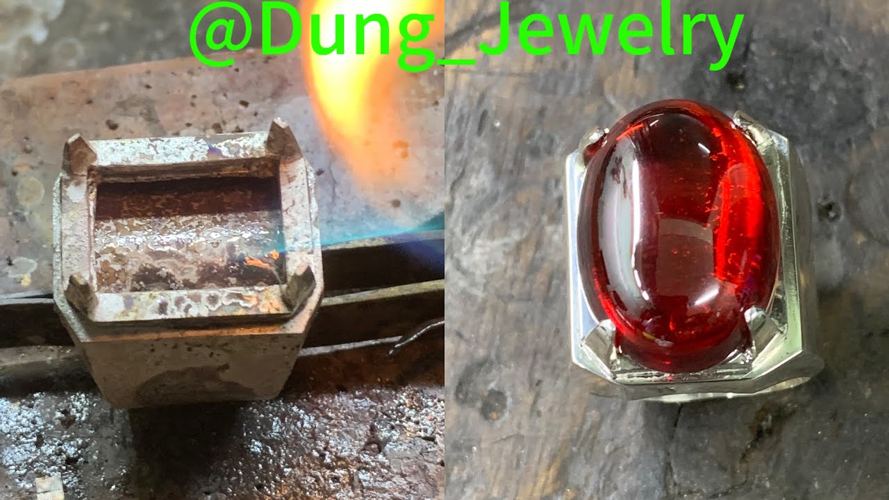 @Dung_Jewelry Quá trình thực hiện cách làm thủ công nhẫn nam bằng bạc 