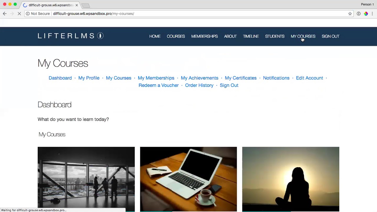 LifterLMS Feature Friday Dashboard Order