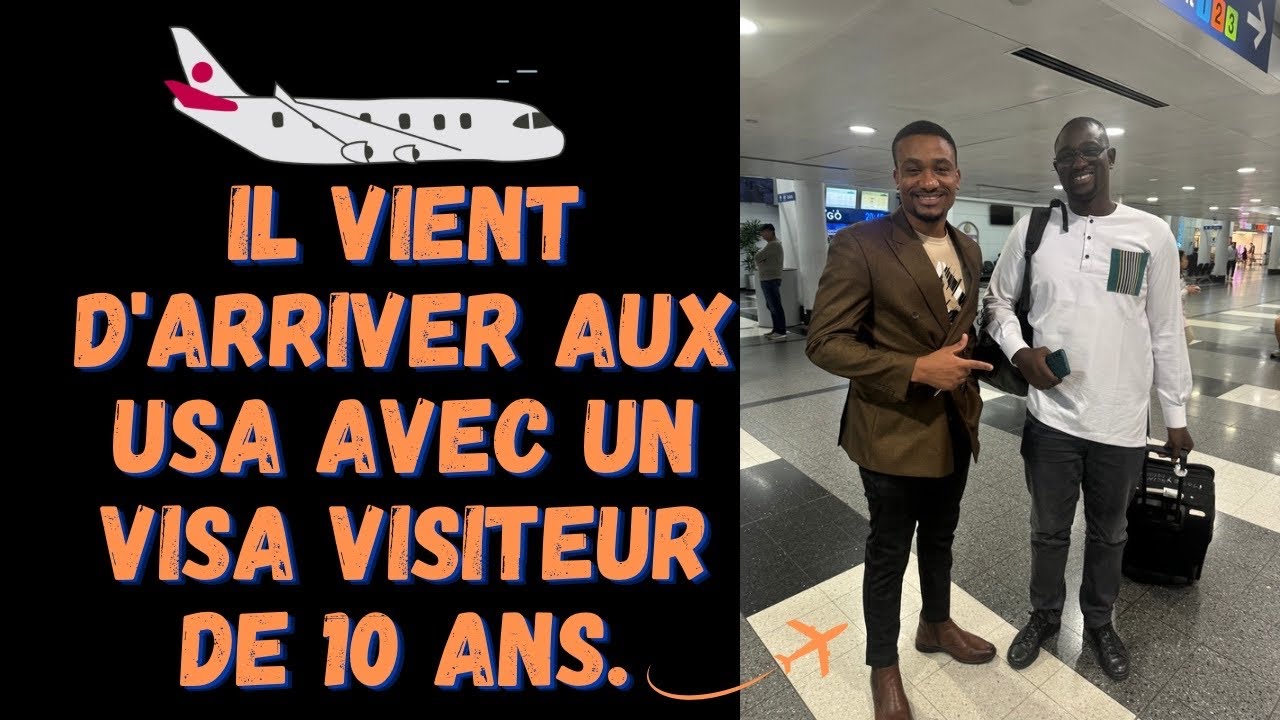  Il vient d’arriver aux États-Unis avec un visa de 10 ans 🇺🇸✈️