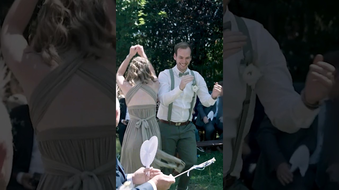 Der Einzug der Braut wird zur echten Party 🥰🎉 
