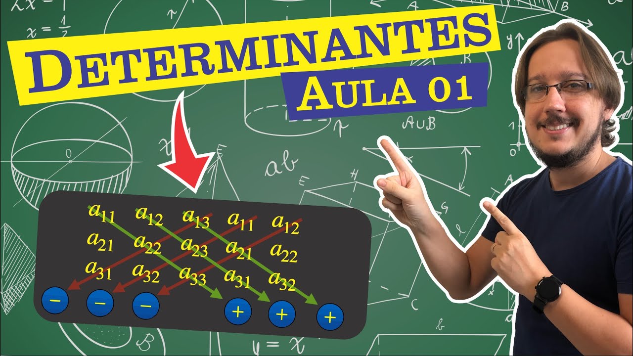 Determinantes | Aula 01 | Determinante de matrizes 2x2 e 3x3 | Regra de Sarrus