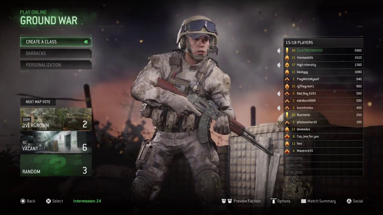 Call Of Duty Modern Warfare Remastered G3 Ground War spawn trap TDM #2