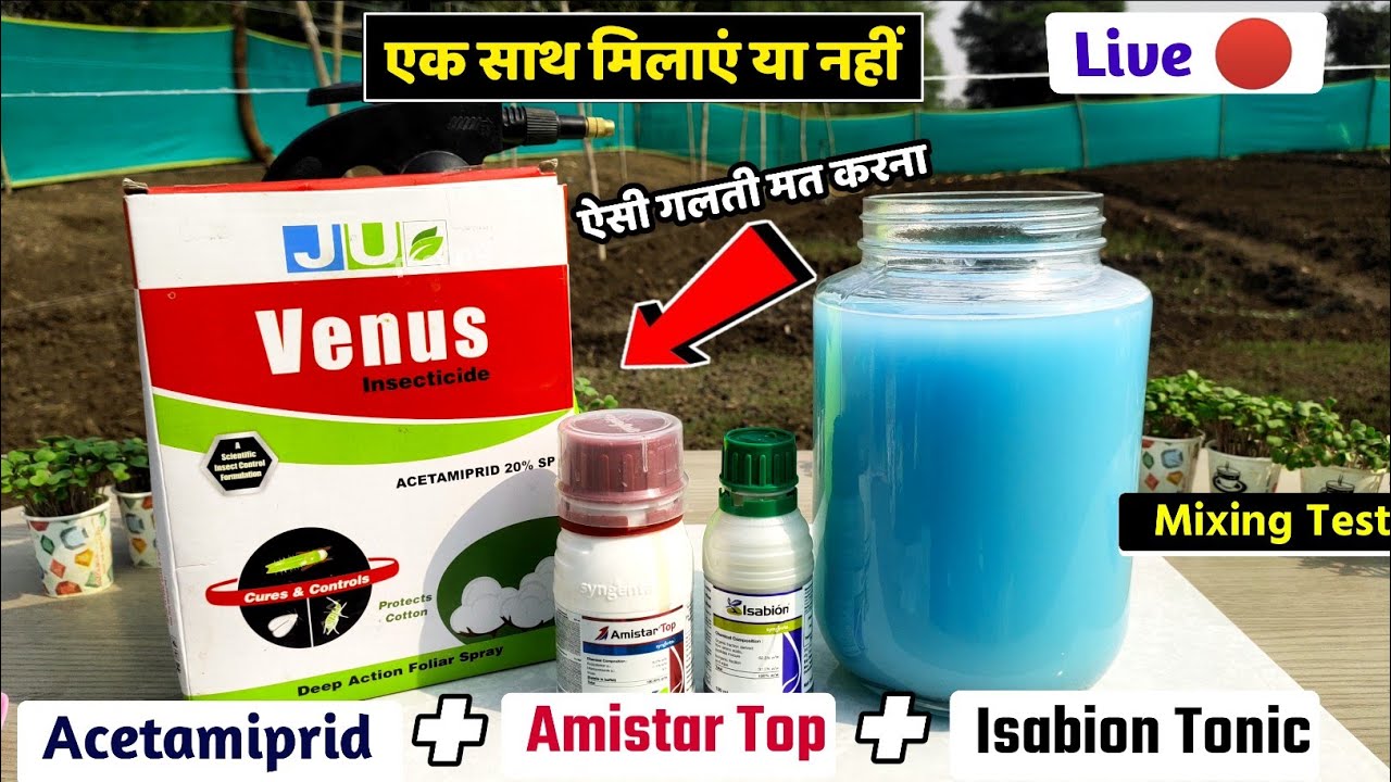 Syngenta isabion + Amistar top + Acetamiprid insecticide | mixing test Experiment