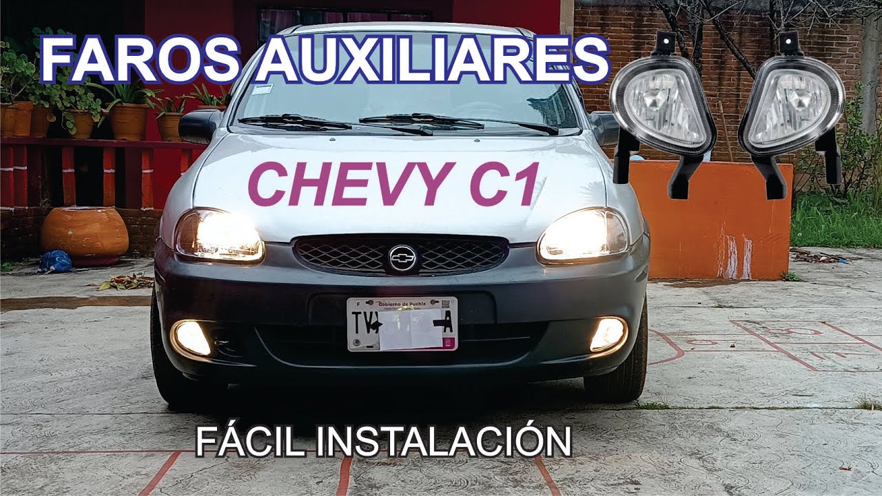 Faros auxiliares tipo original en el Chevy c1