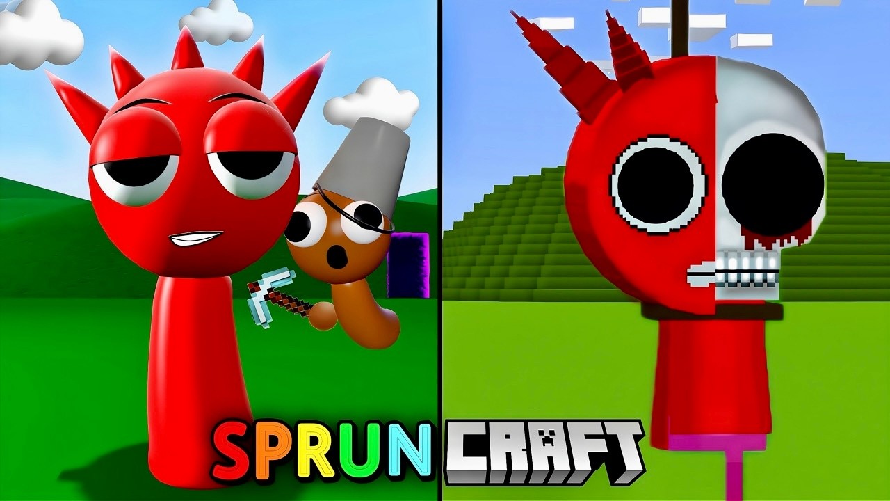 CUBETÓN ENCONTRÓ UN PORTAL AL MUNDO DE MINECRAFT (SPRUNKI 3D)