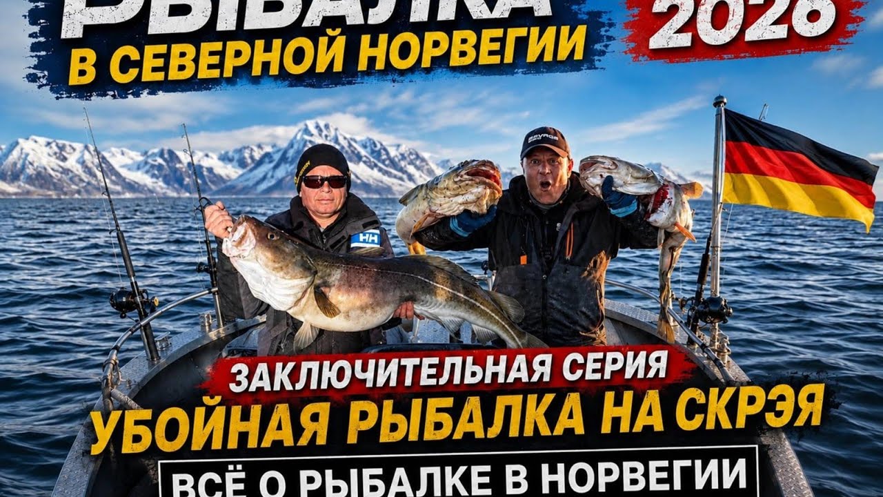 Рыбалка в Северной Норвегии! Убойная рыбалка на Скрэя! Заключительная серия!!!