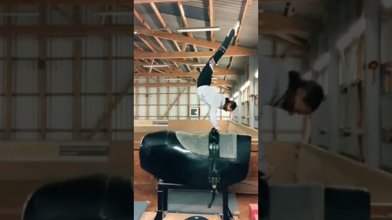 super girl  training equestrian vaulting | 