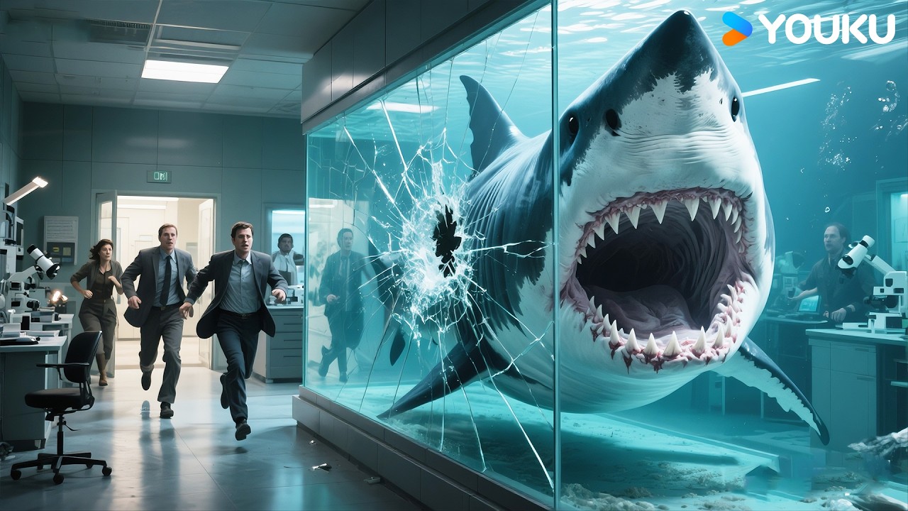 👧🦈🎢Girl SWING-SWING - SHARK HIT and FLY! Oh-ho! | Land Shark | YOUKU MONSTER MOVIE